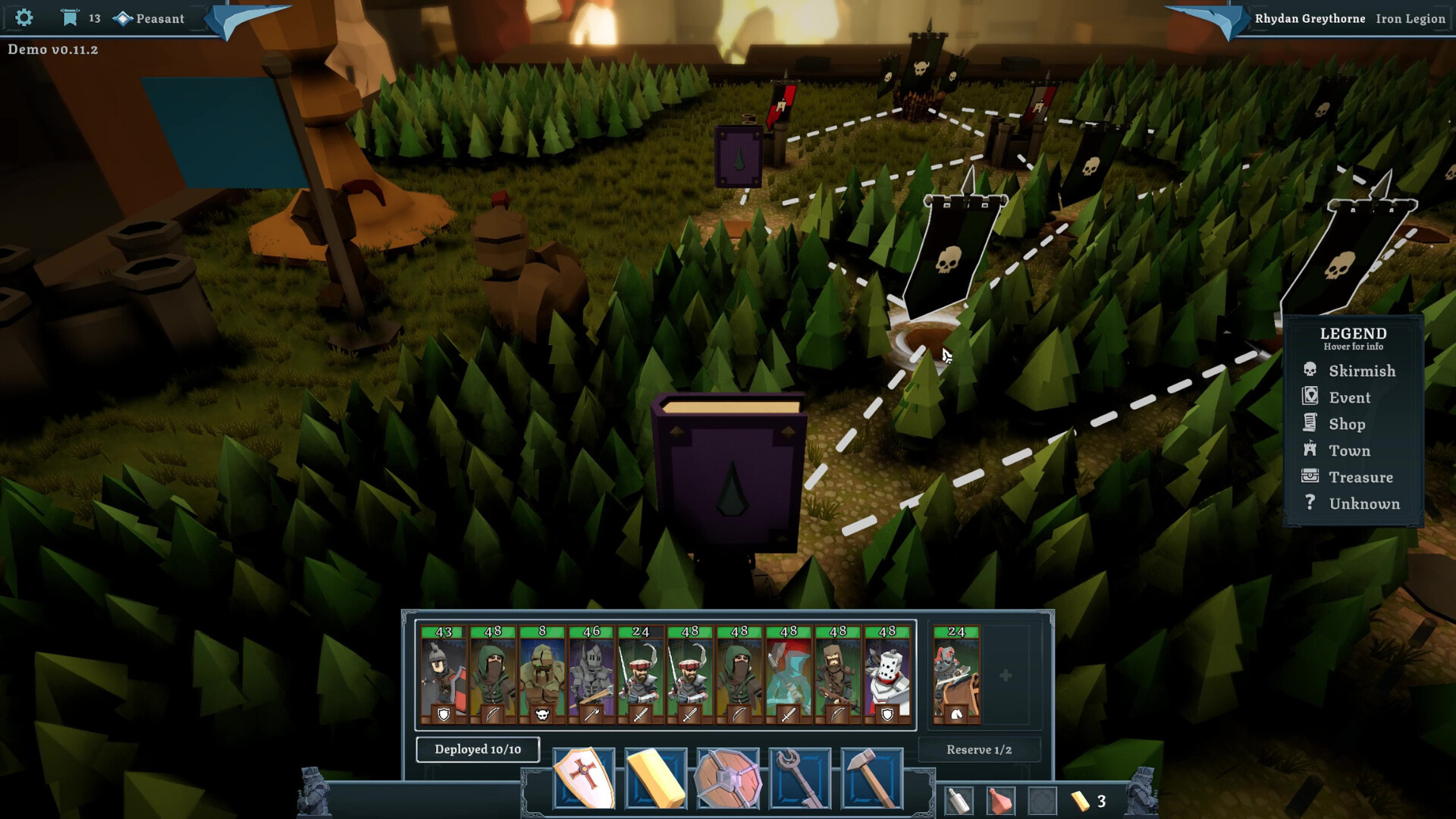 Tabletop Tavern campaign map with hero and faction label visible in the interface